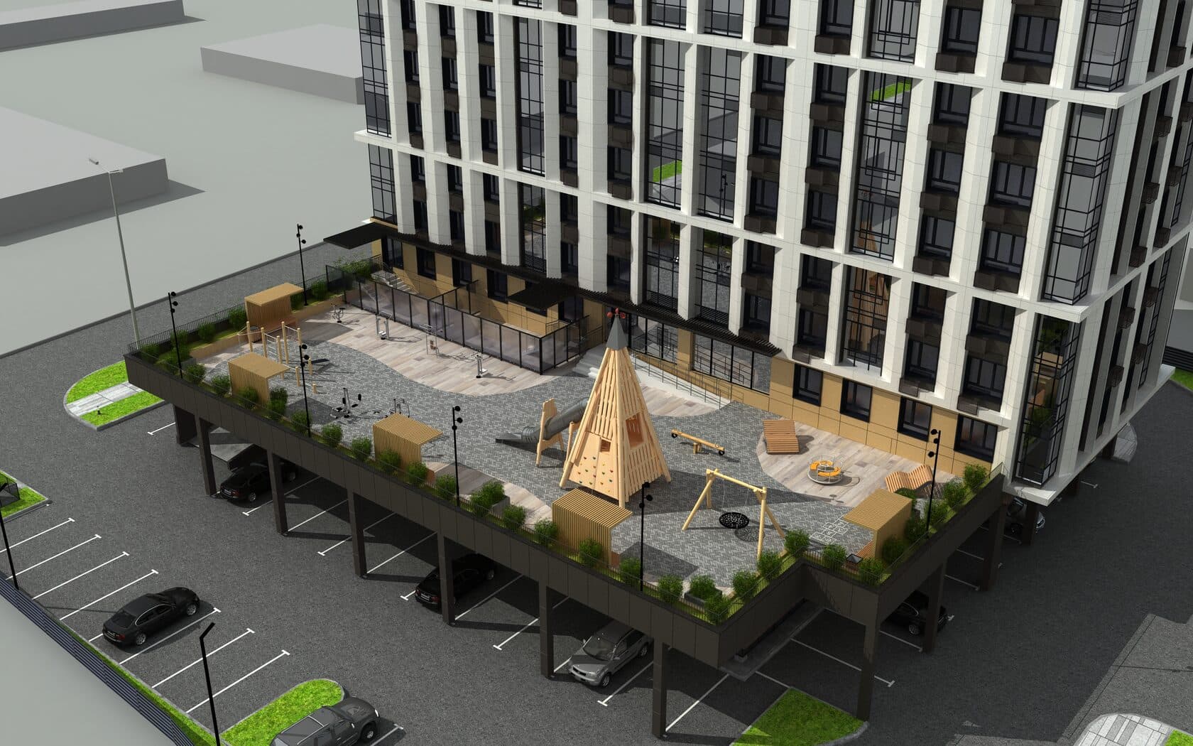 Тренажёрная и детская зона